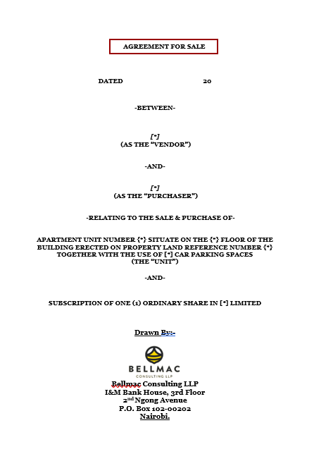 Agreement for Sale of an Off Plan Apartment to an Individual document preview