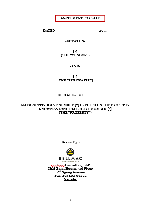 Agreement for Sale of Property  (developed) between two individuals document preview