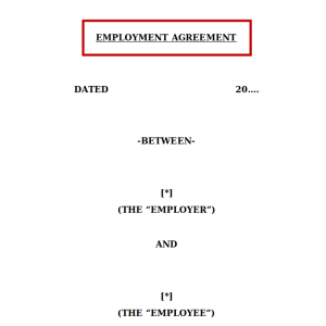 Employment Contract